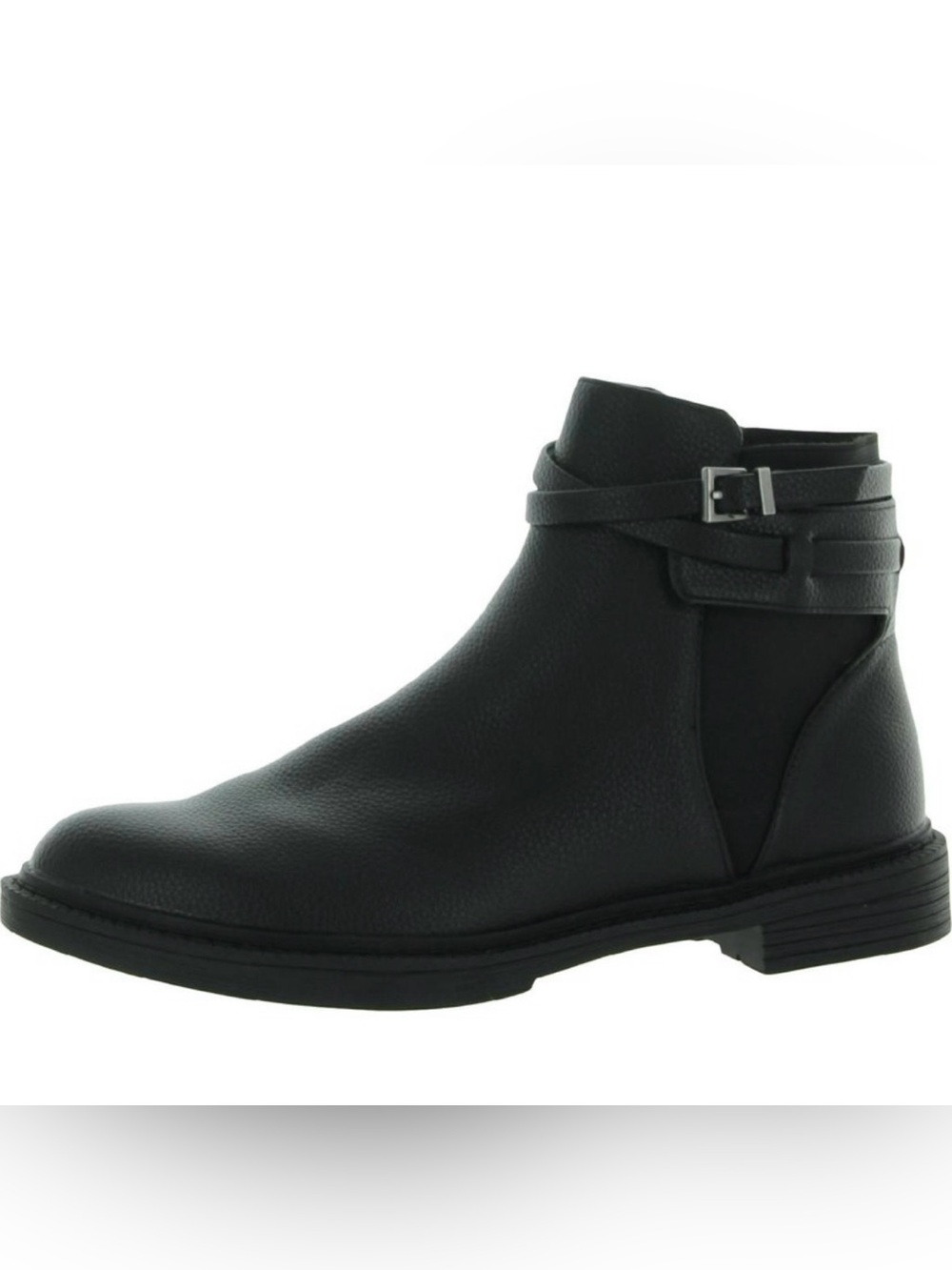 Kenneth Cole Wind Lug Buckle Leather Out Sole Black Ankle Boots NWT size 8
